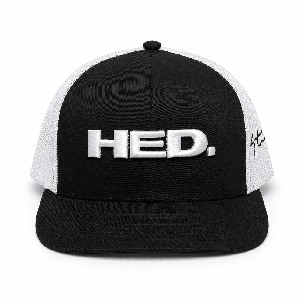 HED. Trucker Snapback Hat – Black & White - HED Cycling Products